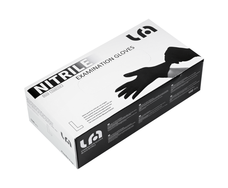 Disposables - Plastic - Zwarte nitril handschoen maat : L 10 x 100