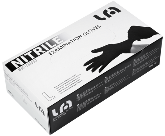 Disposables - Nitril Handschoen zwart 10 x 100stuks | maat L  81569