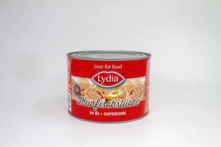 KW - Vis - Lydia Superiore tonijnstukken in olie 1,7kg (1,26kg)
